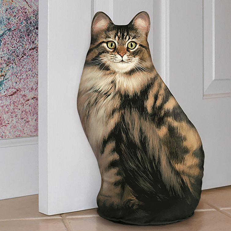 Fiddler's Elbow LongHaired Tabby Cat Fabric Weighted Floor Stop Wayfair